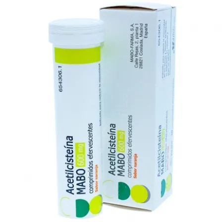 ACETILCISTEINA MABO 600 MG 20 COMPRIMIDOS EFERVESCENTES (SABOR NARANJA)