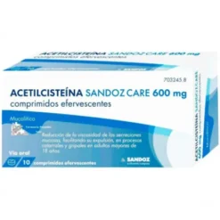 ACETILCISTEINA SANDOZ CARE EFG 600 MG 10 COMPRIMIDOS EFERVESCENTES