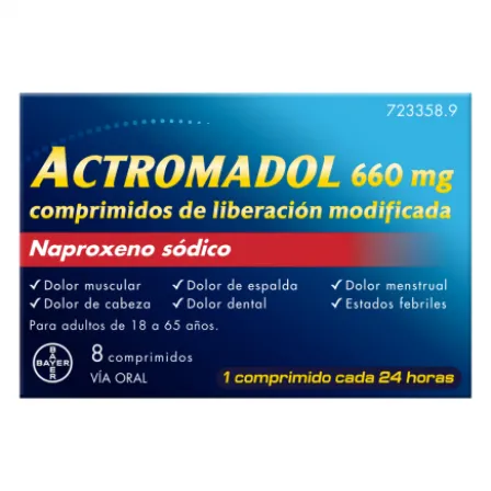 ACTROMADOL 660 MG 8 COMPRIMIDOS LIBERACION MODIFICADA