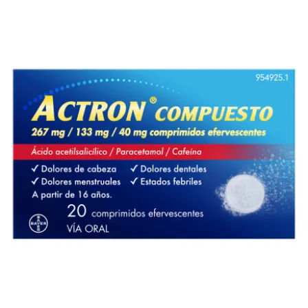 ACTRON COMPUESTO 20 COMPRIMIDOS EFERVESCENTES