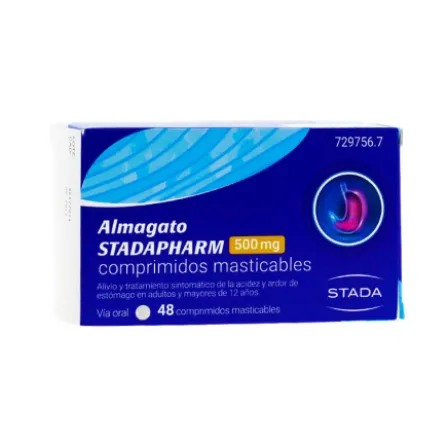 ALMAGATO STADAPHARM 500 MG 48 COMPRIMIDOS MASTICABLES