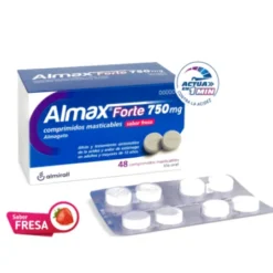 ALMAX FORTE 750 MG 48 COMPRIMIDOS MASTICABLES SABOR FRESA
