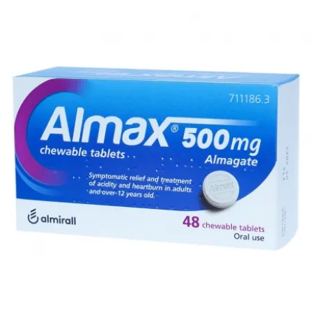 ALMAX 500 MG 48 COMPRIMIDOS MASTICABLES