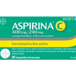 ASPIRINA C 400/240 MG 20 COMPRIMIDOS EFERVESCENTES
