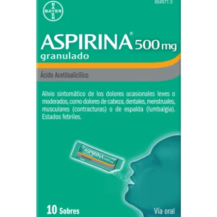 ASPIRINA 500 MG 10 SOBRES GRANULADO