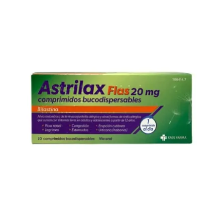 ASTRILAX FLAS 20 MG 20 COMPRIMIDOS BUCODISPERSABLES