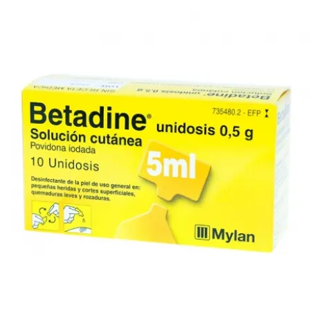 BETADINE 10% SOLUCION TOPICA 10 UNIDOSIS 5 ML