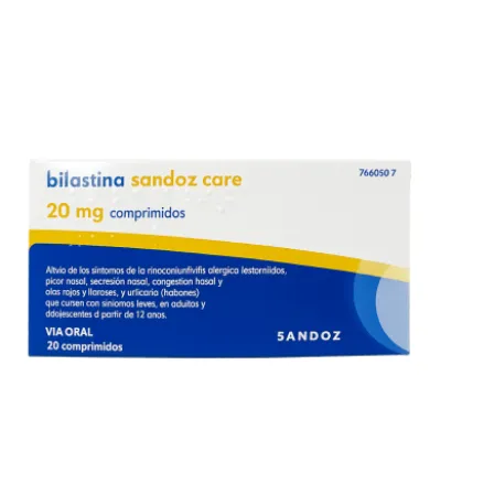 BILASTINA SANDOZ CARE 20 MG 20 COMPRIMIDOS