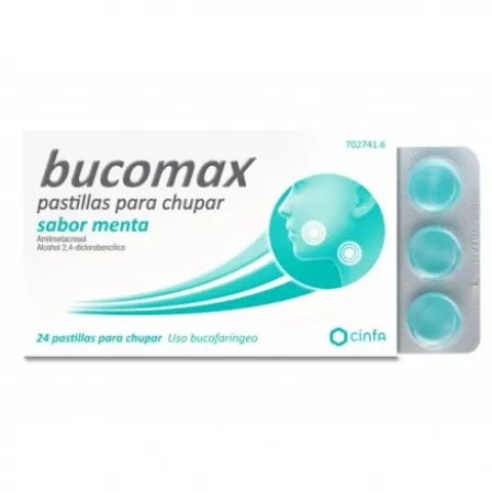 BUCOMAX 24 PASTILLAS PARA CHUPAR MENTA