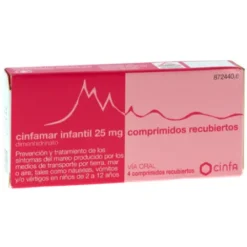 CINFAMAR INFANTIL 25 MG 4 COMPRIMIDOS
