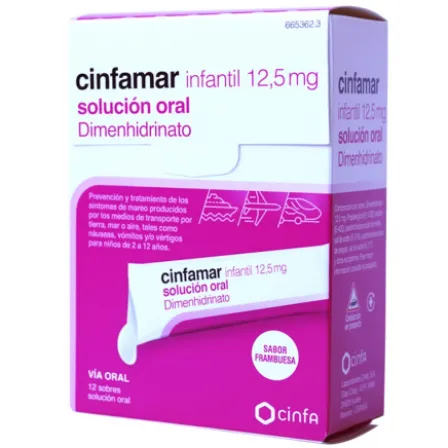CINFAMAR INFANTIL 12.5 MG SOLUCION ORAL 12 UNIDOSIS
