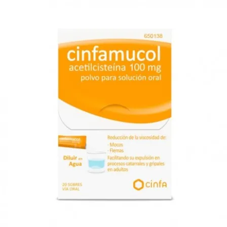 CINFAMUCOL ACETILCISTEINA 200 MG 20 SOBRES