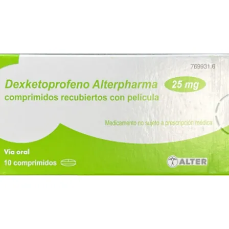 DEXKETOPROFENO ALTERPHARMA 25 MG 10 COMPRIMIDOS RECUBIERTOS