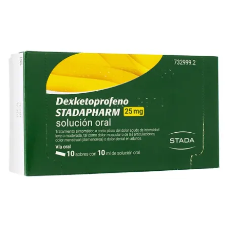 DEXKETOPROFENO STADAPHARM EFG 25 MG 10 SOBRES SOLUCION ORAL 10 ML