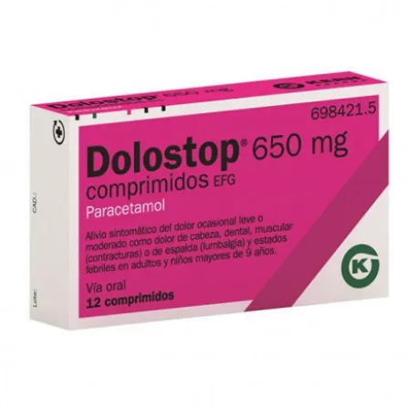 DOLOSTOP EFG 650 MG 12 COMPRIMIDOS