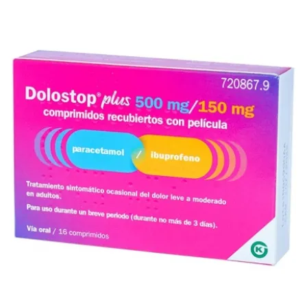 DOLOSTOP PLUS 500 MG-150 MG 16 COMPRIMIDOS