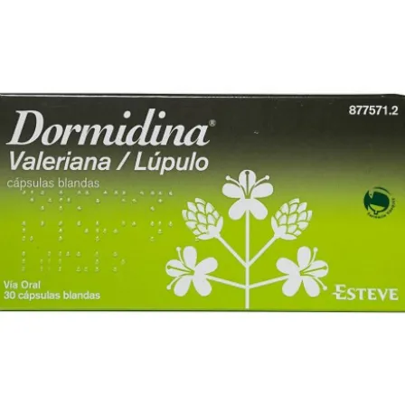 DORMIDINA VALERIANA / LUPULO 30 CAPSULAS BLANDAS