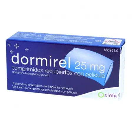 DORMIREL 25 MG 16 COMPRIMIDOS RECUBIERTOS