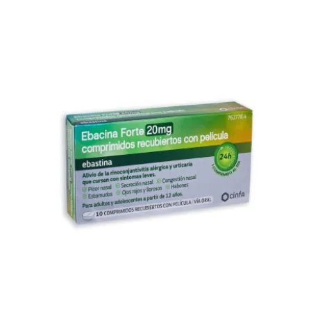 EBASTINA FORTE CINFALAB 20 MG 10 COMPRIMIDOS RECUBIERTOS
