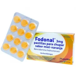 FODONAL 3 MG 24 PASTILLAS PARA CHUPAR MIEL NARANJA