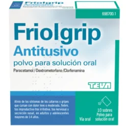 FRIOLGRIP ANTITUSIVO POLVO PARA SOLUCIÓN ORAL.10 SOBRES