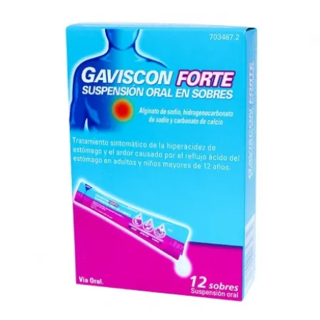 GAVISCON FORTE 12 SOBRES SUSPENSION ORAL 10 ML