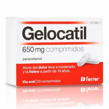 GELOCATIL 650 MG 20 COMPRIMIDOS