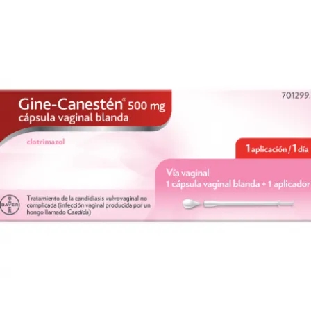 GINE CANESTEN 500 MG 1 CAPSULA VAGINAL BLANDA