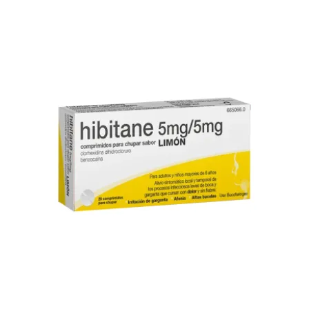 HIBITANE FORTE 20 COMPRIMIDOS PARA CHUPAR LIMON