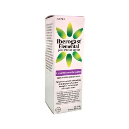 IBEROGAST ELEMENTAL 1 FRASCO GOTAS ORALES EN SOLUCION 20 ML