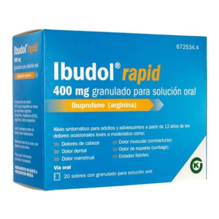 IBUDOL RAPID EFG 400 MG 20 SOBRES GRANULADO PARA SOLUCION ORAL