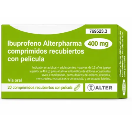 IBUPROFENO ALTERPHARMA 400 MG 20 COMPRIMIDOS RECUBIERTOS