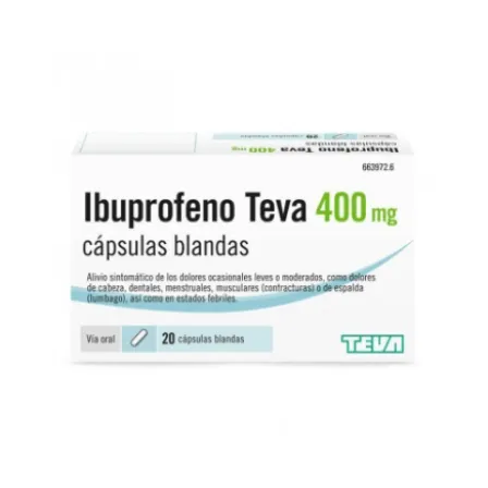 IBUPROFENO TEVA 400 MG 20 CÁPSULAS BLANDAS