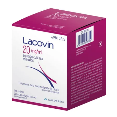 LACOVIN 20 MG/ML SOLUCION CUTANEA 4 FRASCOS 60 ML
