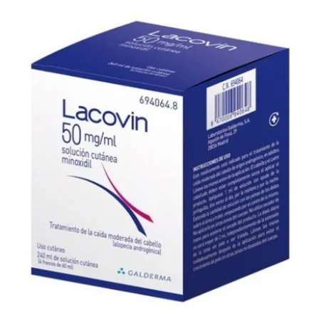 LACOVIN 50 MG/ML SOLUCION CUTANEA 4 FRASCOS 60 ML