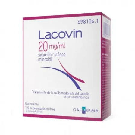 LACOVIN 20 MG/ML SOLUCION CUTANEA 2 FRASCOS 60 M