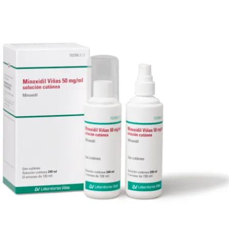 MINOXIDIL VIÑAS 50 MG-ML SOLUCION CUTANEA 2 FRASCOS 120 ML