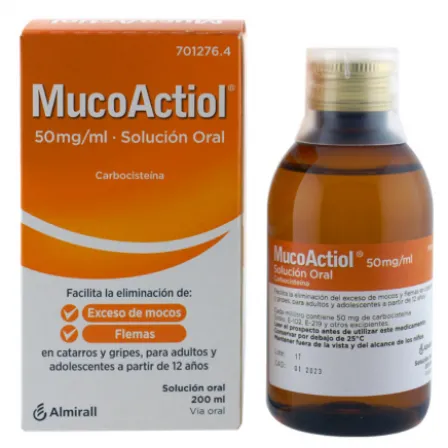MUCOACTIOL ADULTOS 50 MG/ML SOLUCION ORAL 200 ML