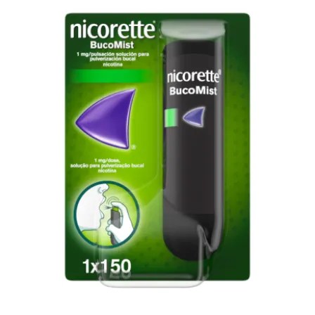 NICORETTE BUCOMIST 1 MG/PULVERIZACION 1 AEROSOL BUCAL 150 DOSIS
