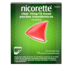 NICORETTE CLEAR 10 MG/16 H 14 PARCHES TRANSDERMICOS 15,75 MG (BOLSA PAPEL/PET/CICLOOLEFINA)