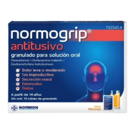 NORMOGRIP ANTITUSIVO GRANULADO PARA SOLUCION ORAL