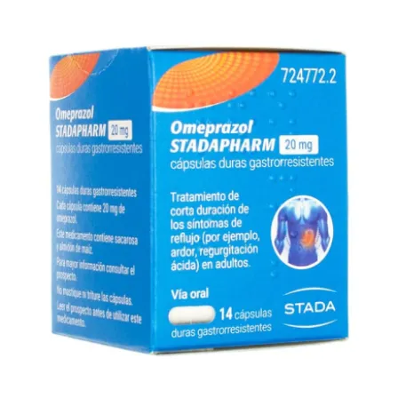 OMEPRAZOL STADAPHARM 20 MG 14 CAPSULAS GASTRORRESISTENTES (FRASCO)
