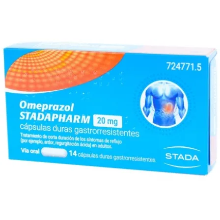 OMEPRAZOL STADAPHARM 20 MG 14 CAPSULAS GASTRORRESISTENTES