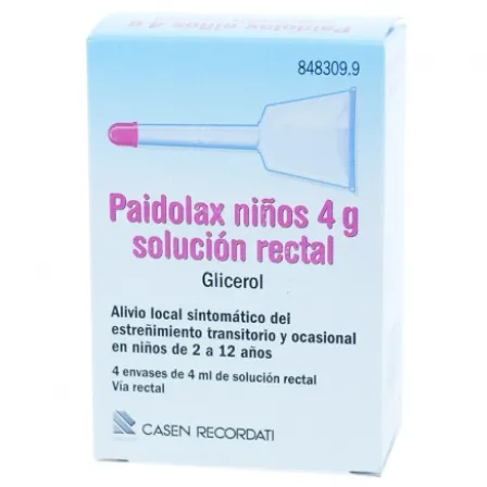 PAIDOLAX 3.28 ML SOLUCION RECTAL 4 ENEMAS 4 ML