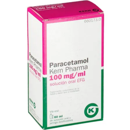 PARACETAMOL KERN PHARMA EFG 100 MG/ML SOLUCION ORAL 1 FRASCO 60 ML