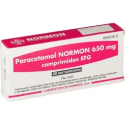 PARACETAMOL NORMON EFG 650 MG 20 COMPRIMIDOS