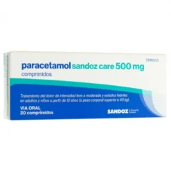 PARACETAMOL SANDOZ CARE EFG 500 MG 20 COMPRIMIDOS