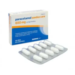 PARACETAMOL SANDOZ CARE EFG 650 MG 20 COMPRIMIDOS