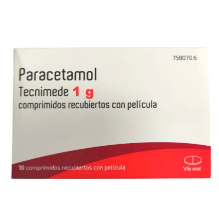 PARACETAMOL TECNIMEDE 1 G 10 COMPRIMIDOS RECUBIERTOS