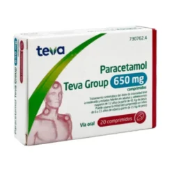 PARACETAMOL TEVA GROUP 650 MG EFG 20 COMPRIMIDOS.